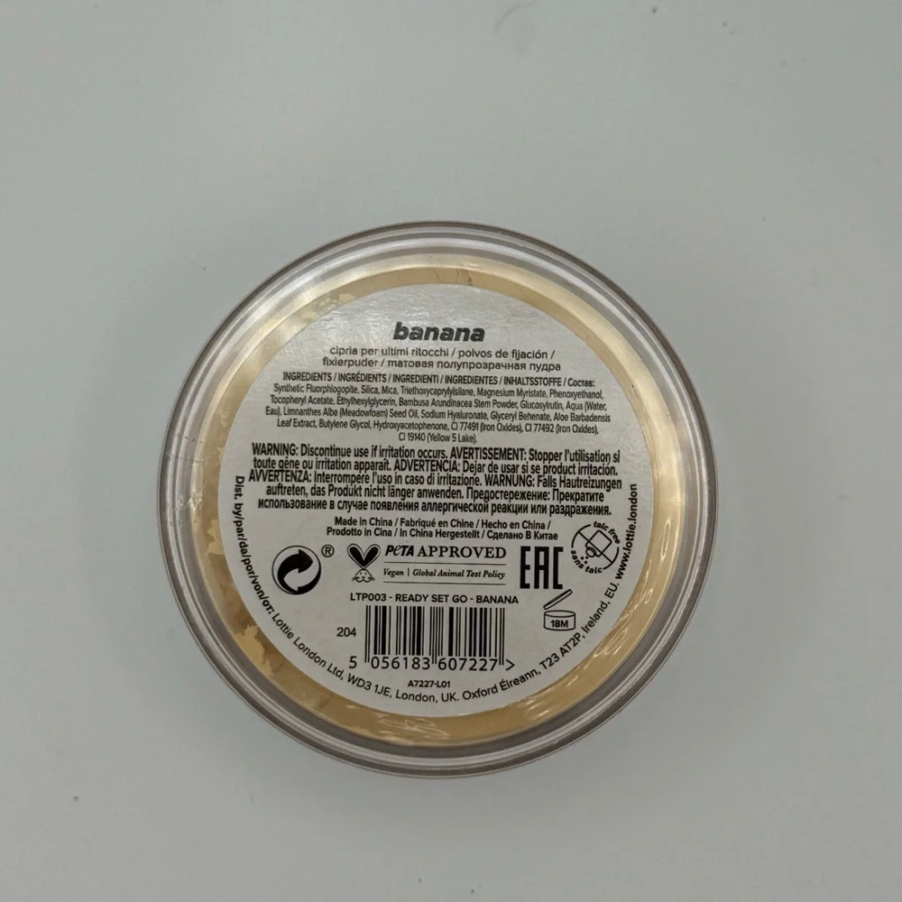 Lottie London Talc free Lightweight Banana Baking Powder, 0.52 oz